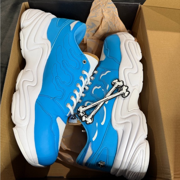 X LA Blue and White Sneakers - Picture 9 of 9